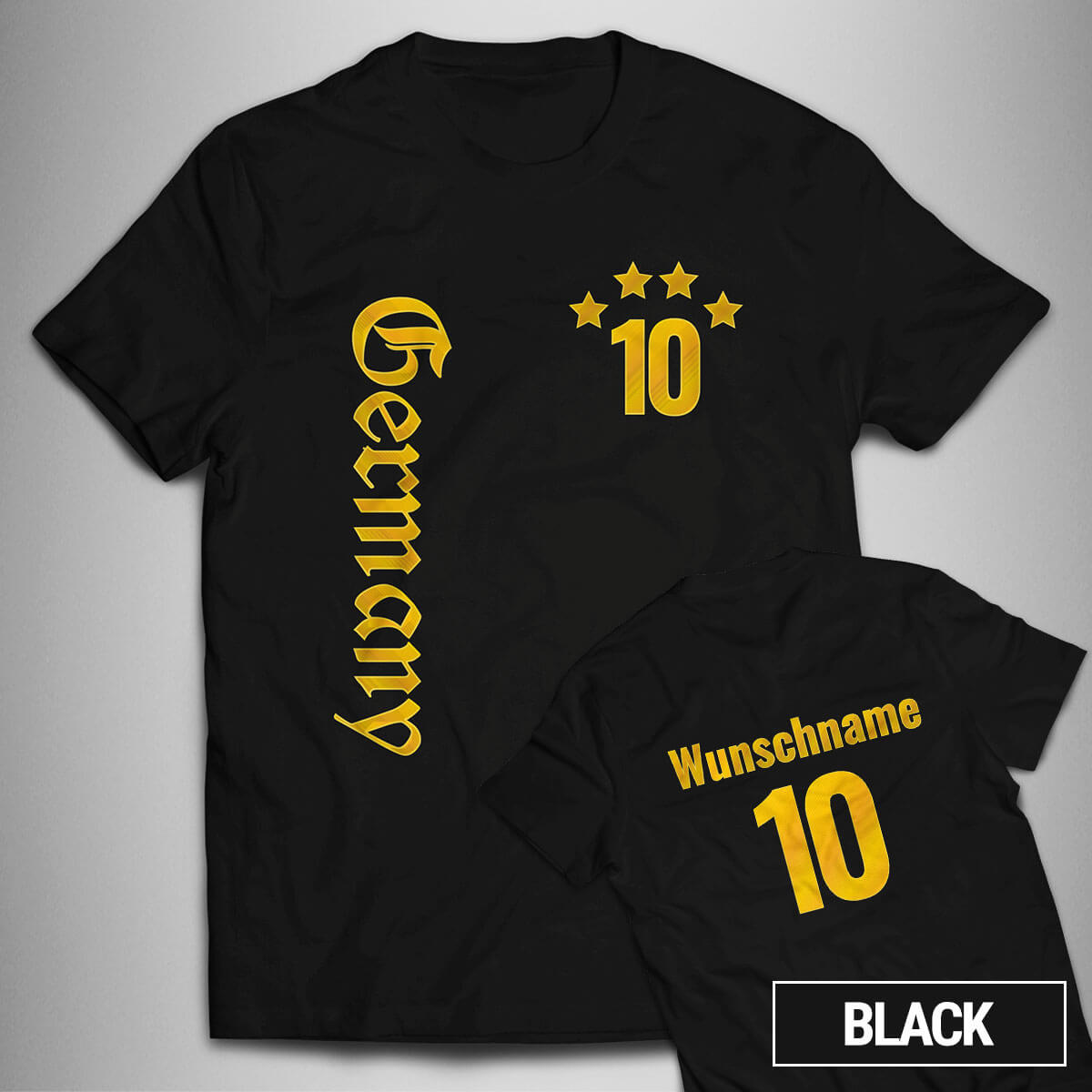 Germany Trikot-Shirt mit Wunschname und Nummer - Version 2 vertikal TD257 