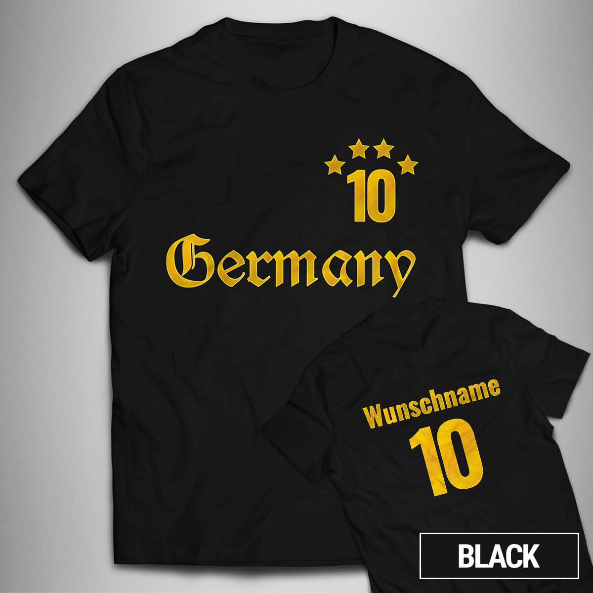 Germany Trikot-Shirt mit Wunschname und Nummer - Version 1 horizontal TD256 